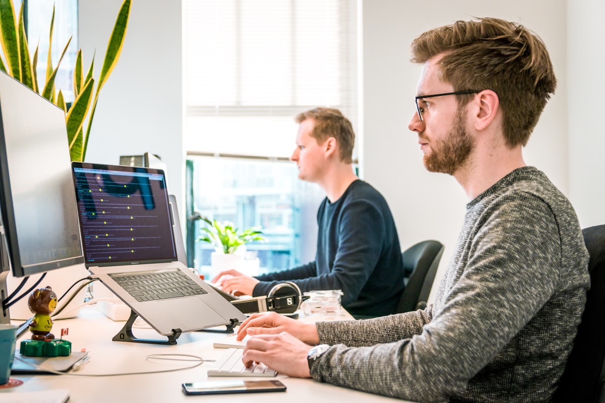 Face-to-face marketing team at work